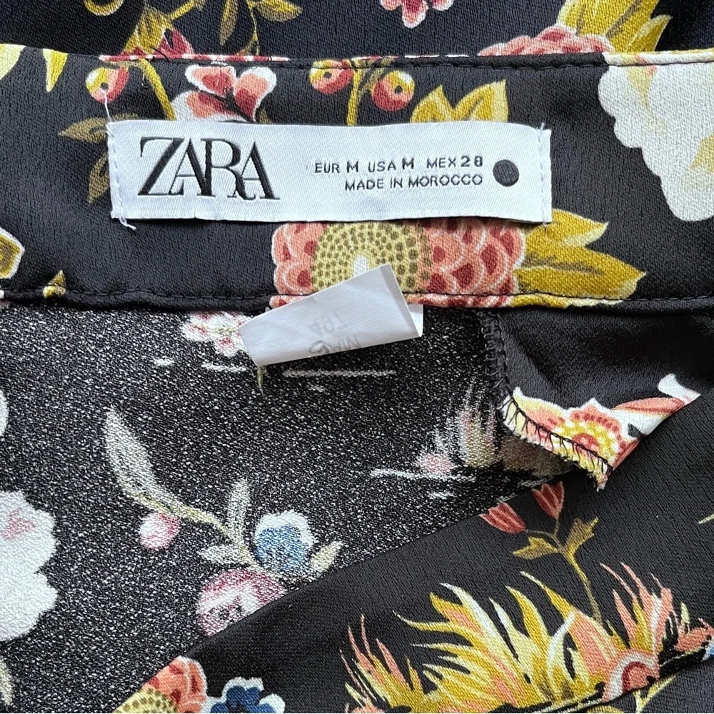 Zara Women’s Boho Cutout Floral Print Maxi Skirt Size M - Picture 8 of 8